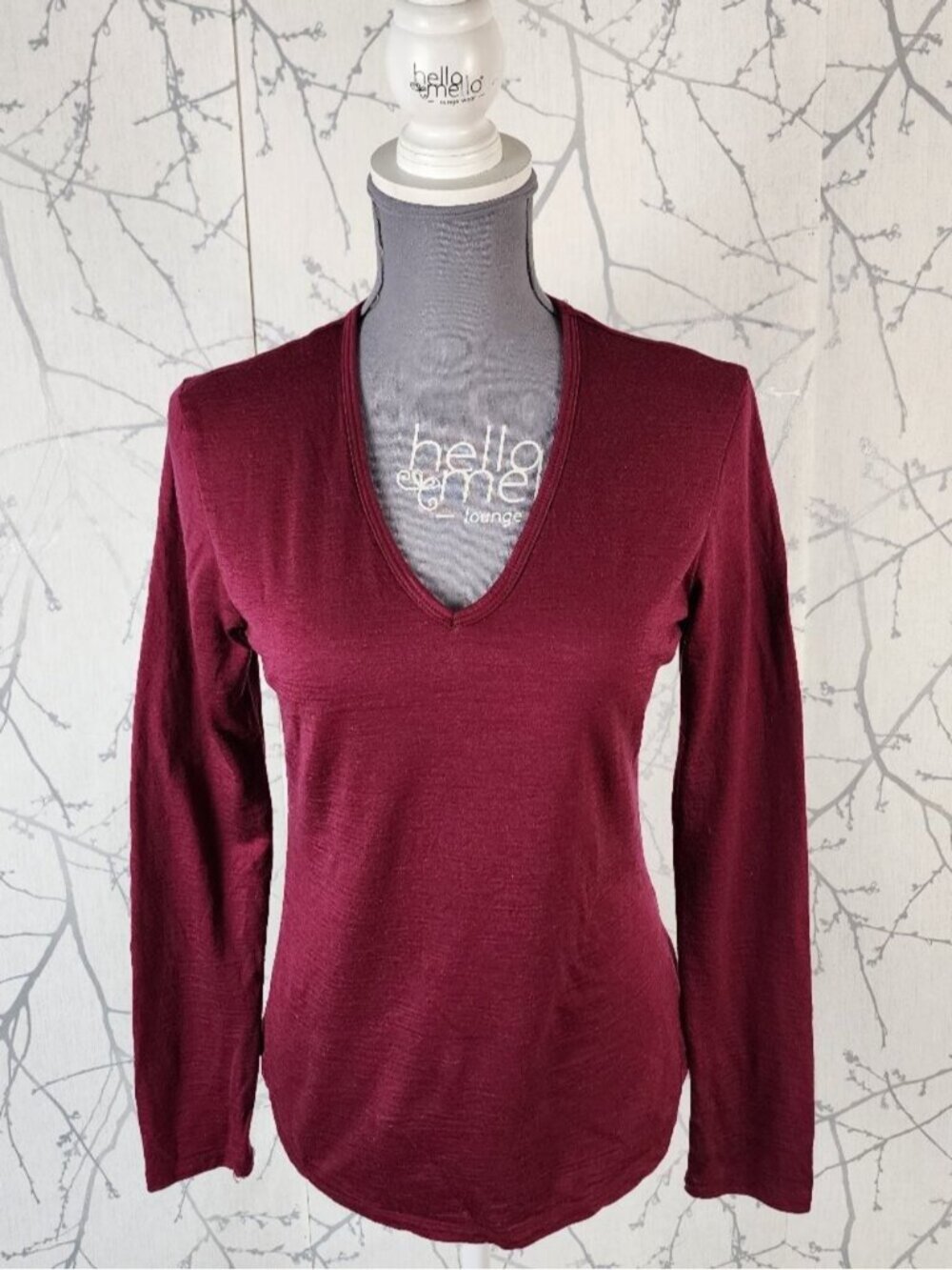 Segments Fuchsia 100% Merino Wool V-Neck Baselayer Long Sleeve